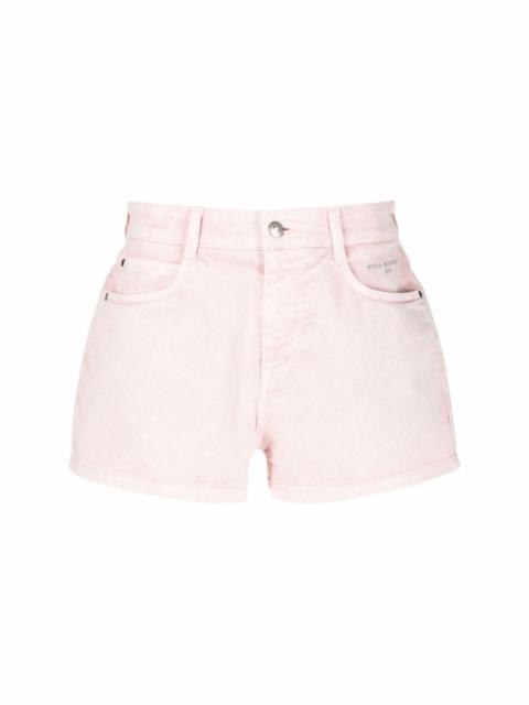 embroidered-logo mid-rise shorts