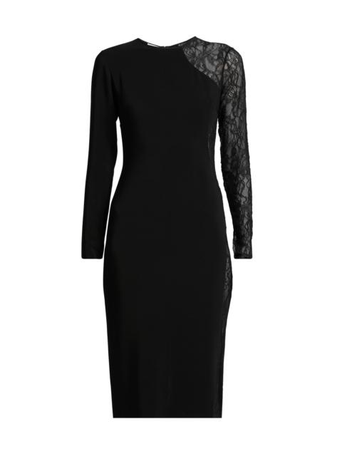Stella McCartney Women's Sheer Paneled Knee-Length Dress - Black