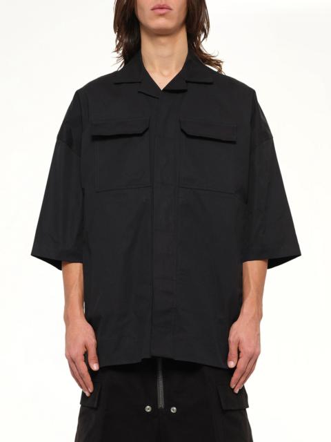 Rick Owens Cotton Twill Magnum Tommy Shirt in Black