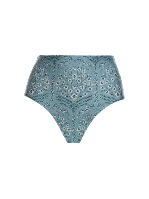 Agua by Agua Bendita Magenta Ceiba floral-print high-waist bikini bottoms
