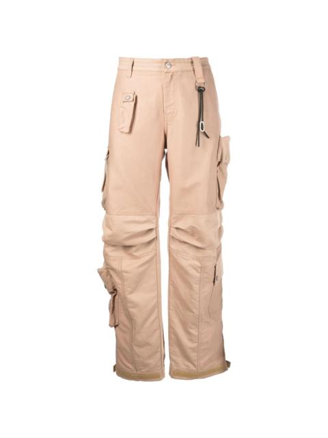 Diesel cotton-linen twill cargo pants