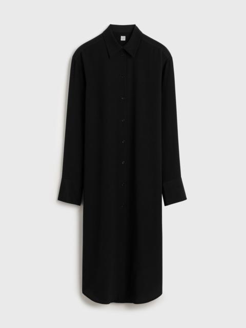 TOTEME Silk shirtdress black