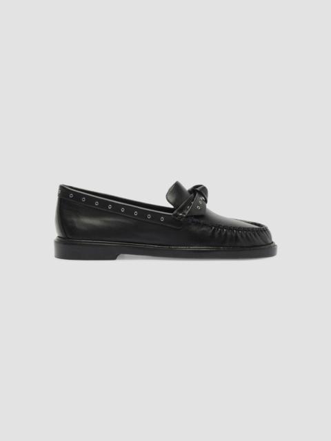 ALEXANDRE BIRMAN Women's Clarita Mini-Eyelet Leather Loafers - Black