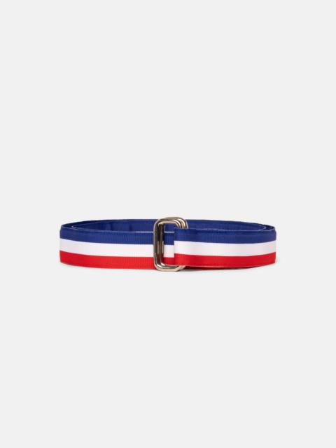 J. PRESS MADE-IN-USA RED, WHITE & BLUE STRIPED GROSGRAIN RIBBON BELT