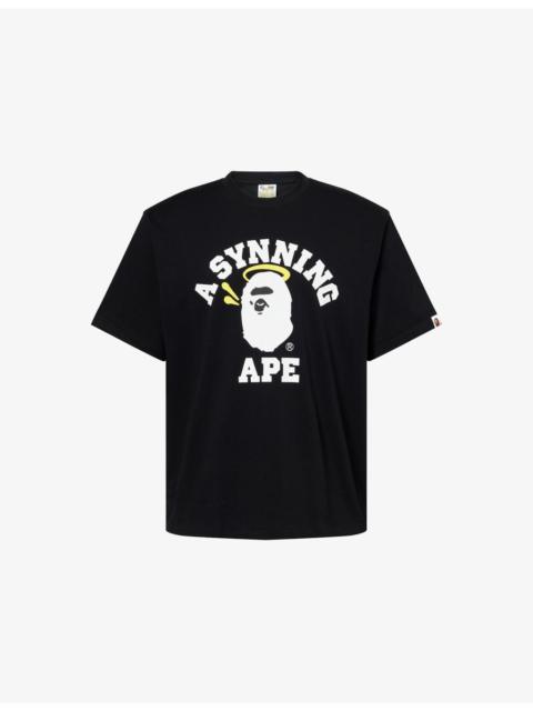 A BATHING APE® BAPE x Spotify x Syna College Relaxed-Fit Cotton-Jersey T-Shirt
