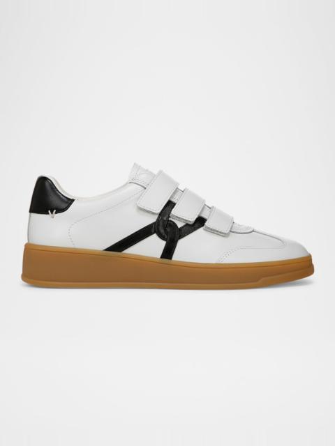 Reagan Bicolor Leather Triple-Grip Sneakers