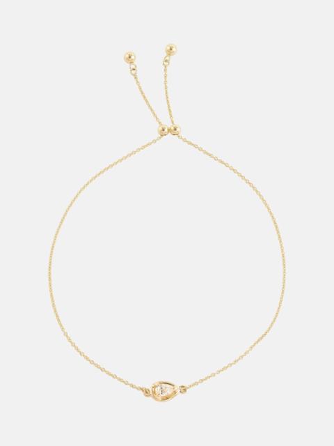 STONE AND STRAND Birthstone Bonbon 14kt gold bracelet with diamond