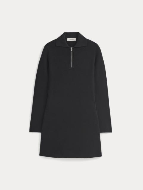 EVERLANE KNIT QUARTER-ZIP POLO DRESS