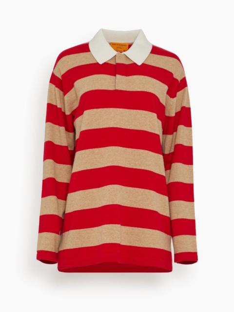 GUEST IN RESIDENCE Rugby Sweater in Dune/True Red Stripe