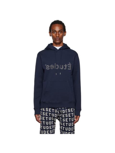 Navy Klein Patch Reversed Hoodie