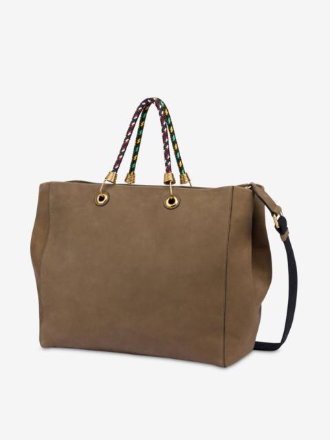 Moschino BRAIDED CORD SUEDE SHOPPER