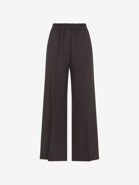 Brunello Cucinelli elasticated-waist pressed-crease trousers