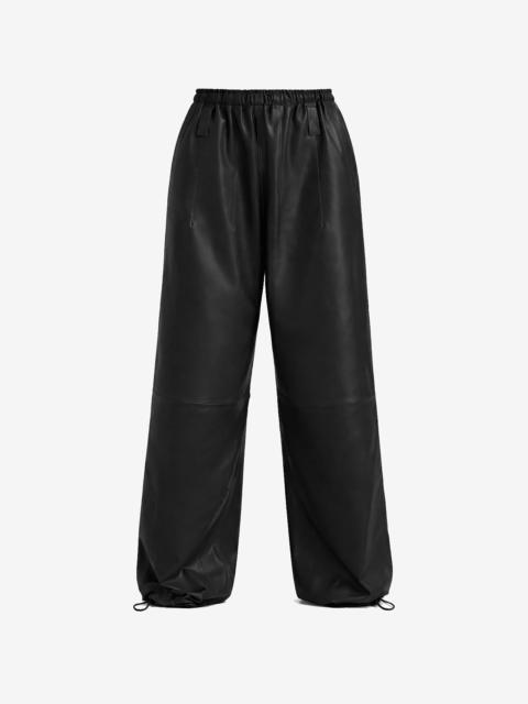 The Frankie Shop Oakdale Leather Track Pants - Black