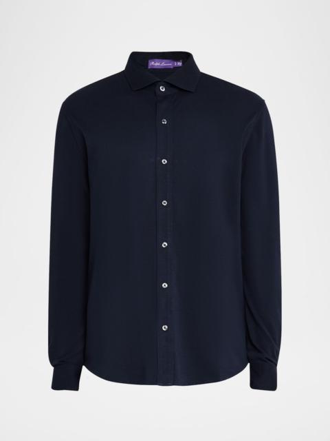 Ralph Lauren Men & apos;s Washed Pique Sport Shirt