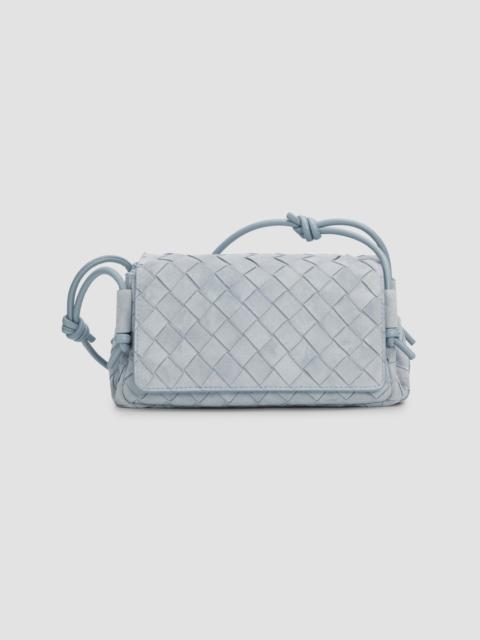 Bottega Veneta Women's Notturno Intrecciato Suede Pouch - Mineral Gold