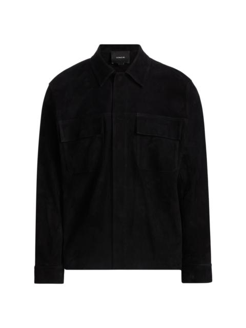 Vince Men's Suede Shirt Jacket - Black