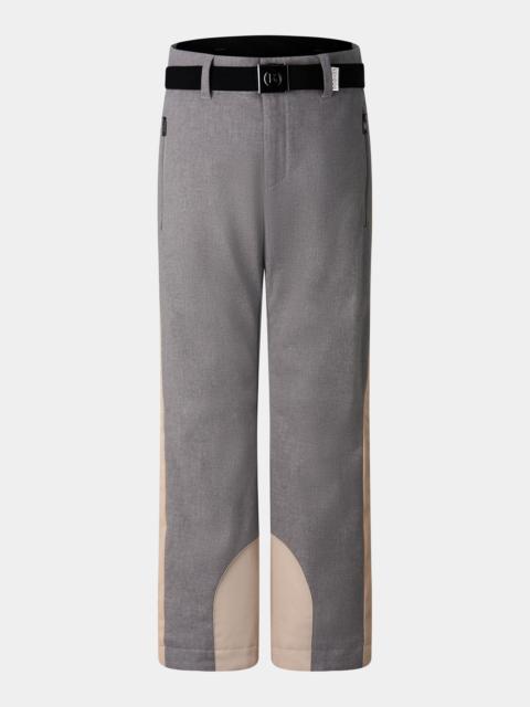 BOGNER Firat Flannel Ski Pants in Light Gray/Beige