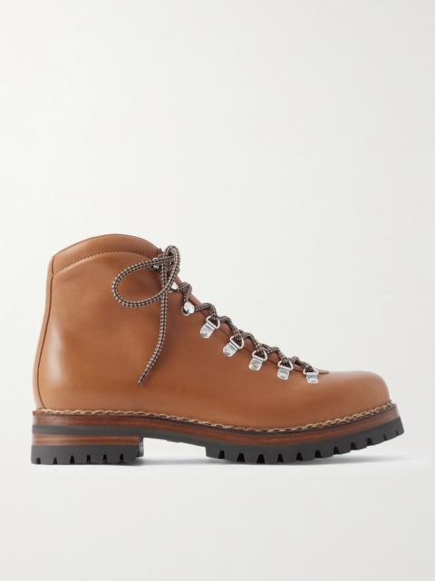 Loro Piana Oiled Leather Lace-Up Boots