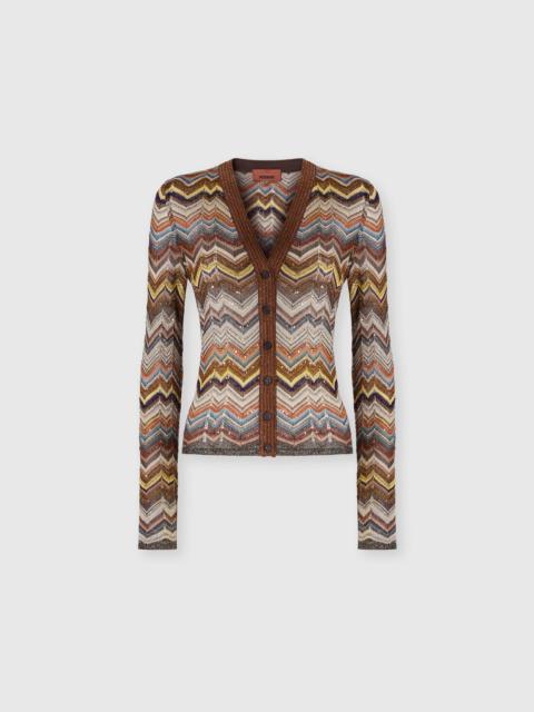 Missoni Slim cardigan with striped chevron motif