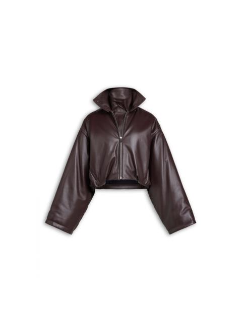 Alaïa LAYERED LEATHER BOMBER JACKET