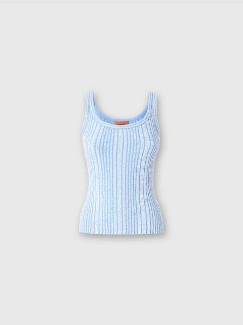 Missoni Ribbed tank top with sequins