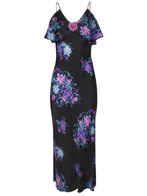 RODARTE Floral Ruffle Midi Dress