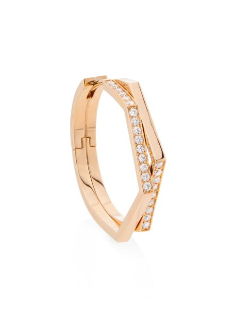 REPOSSI Women's Antifer 18K Rose Gold & 0.2 TCW Diamond Medium Single Hoop Earring - Rose Gold