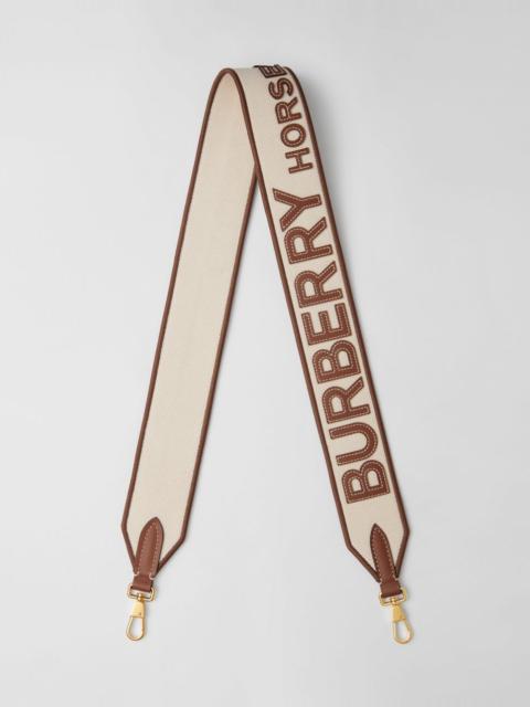 Burberry Cotton Canvas and Leather Pocket Bag Strap
