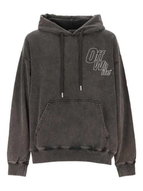 Off-White logo-print drawstring hoodie