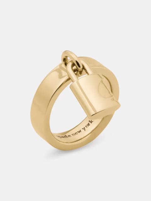 kate spade Spade Lock Padlock Charm Ring