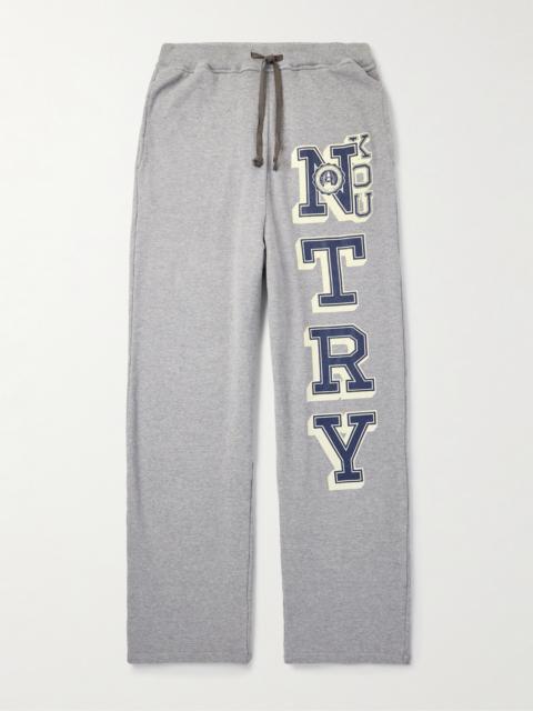 Kapital N.TRY Straight-Leg Printed Cotton-Jersey Sweatpants
