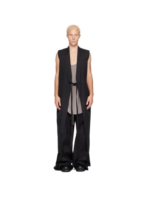 Rick Owens Black Tower Long Lab Vest