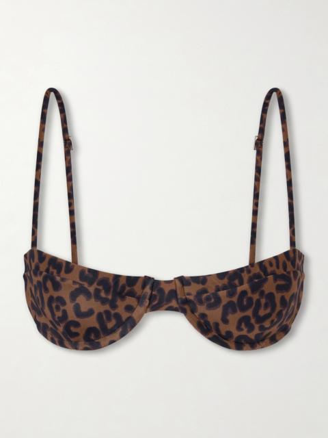 HAIGHT Barbara Leopard-print Bikini Top