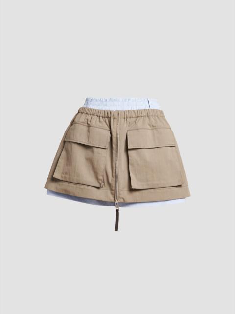 Moschino Women's Double-Waistband Cotton-Blend Skorts - Multi Beige