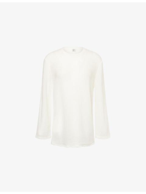 TOTEME Long Open-Weave Mohair And Wool-Blend Knitted Jumper