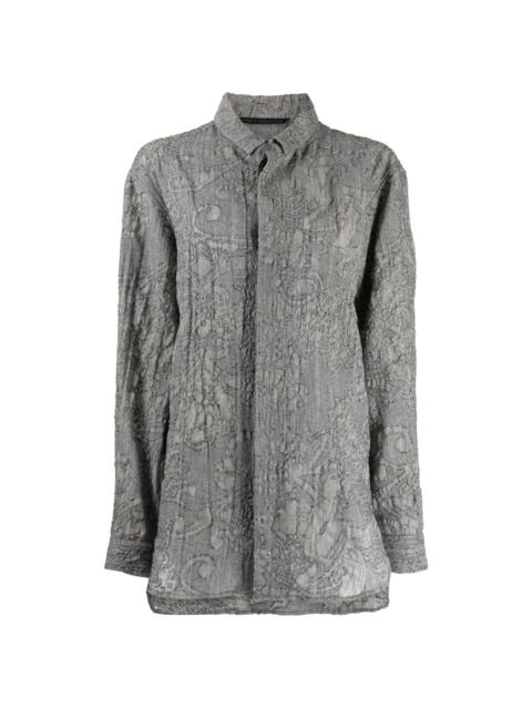 textured patterned jacquard shirt