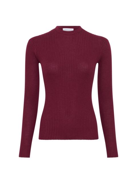GABRIELA HEARST Browning Knit Sweater in Bordeaux Cashmere Silk