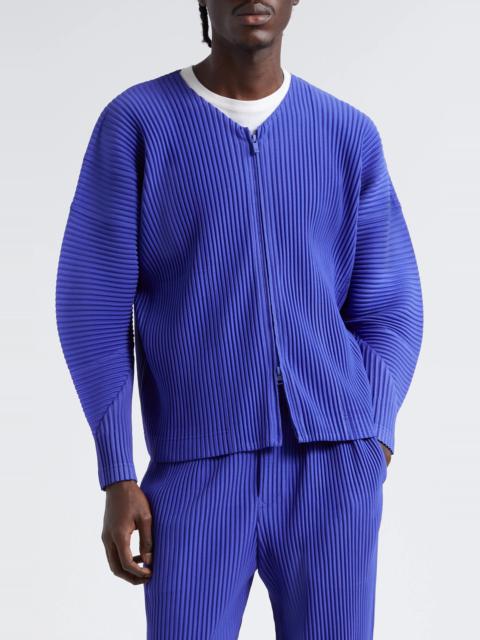 ISSEY MIYAKE September Monthly Colors Pleated V-Neck Cardigan