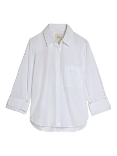 TWP Boyfriend pocket three-quarter sleeve shirt