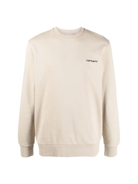 logo-embroidered cotton sweatshirt