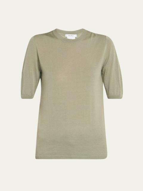 Gerico Short-Sleeve Fine-Knit Sweater