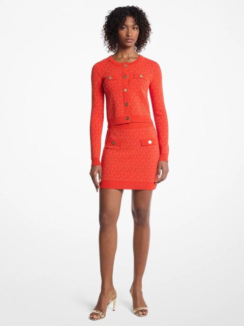 MICHAEL KORS Logo Jacquard Knit Skirt