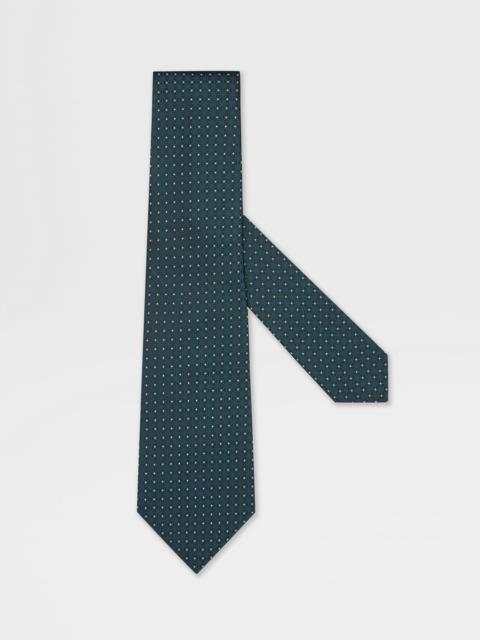 ZEGNA TEAL BLUE SILK TIE