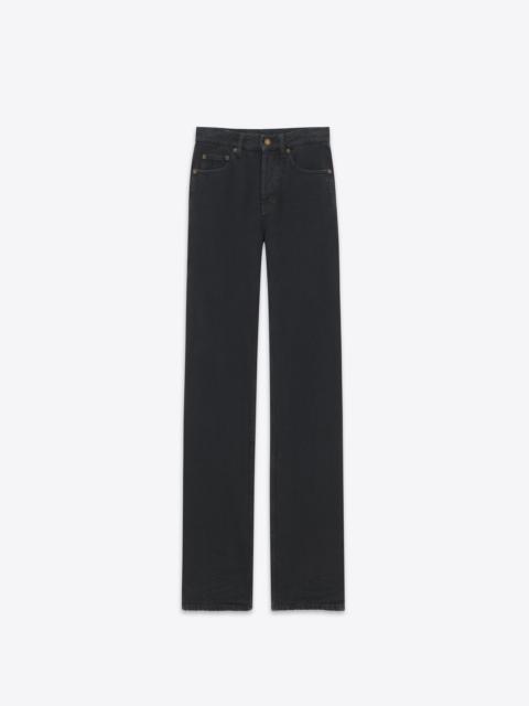 SAINT LAURENT long straight jeans in carbon black denim