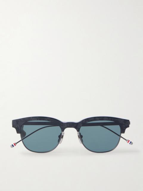 Thom Browne D-Frame Tortoiseshell Acetate and Gold-Plated Titanium Sunglasses