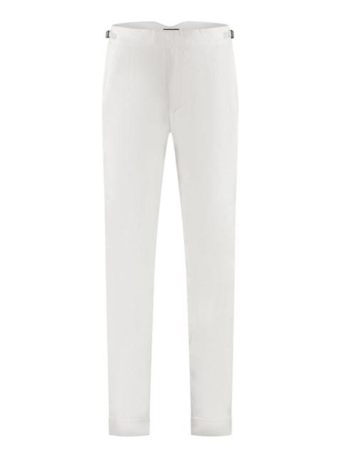 SEASE pleated buckle-fastening trousers