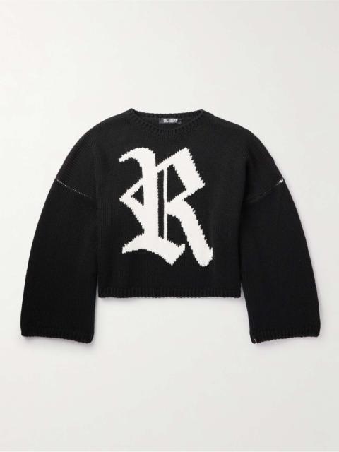 Raf Simons Logo-Jacquard Virgin Wool Sweater