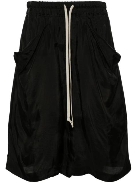 Rick Owens drop-crotch satin shorts