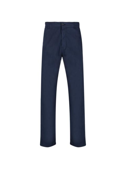 straight-leg cotton chino trousers