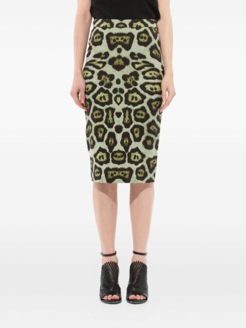 Givenchy leopard print pencil skirt
